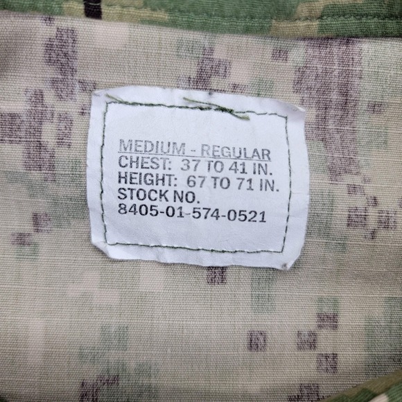 military blouse Jacket Mens Medium Green Navy Working Uniform Type III Camo - Picture 4 of 9